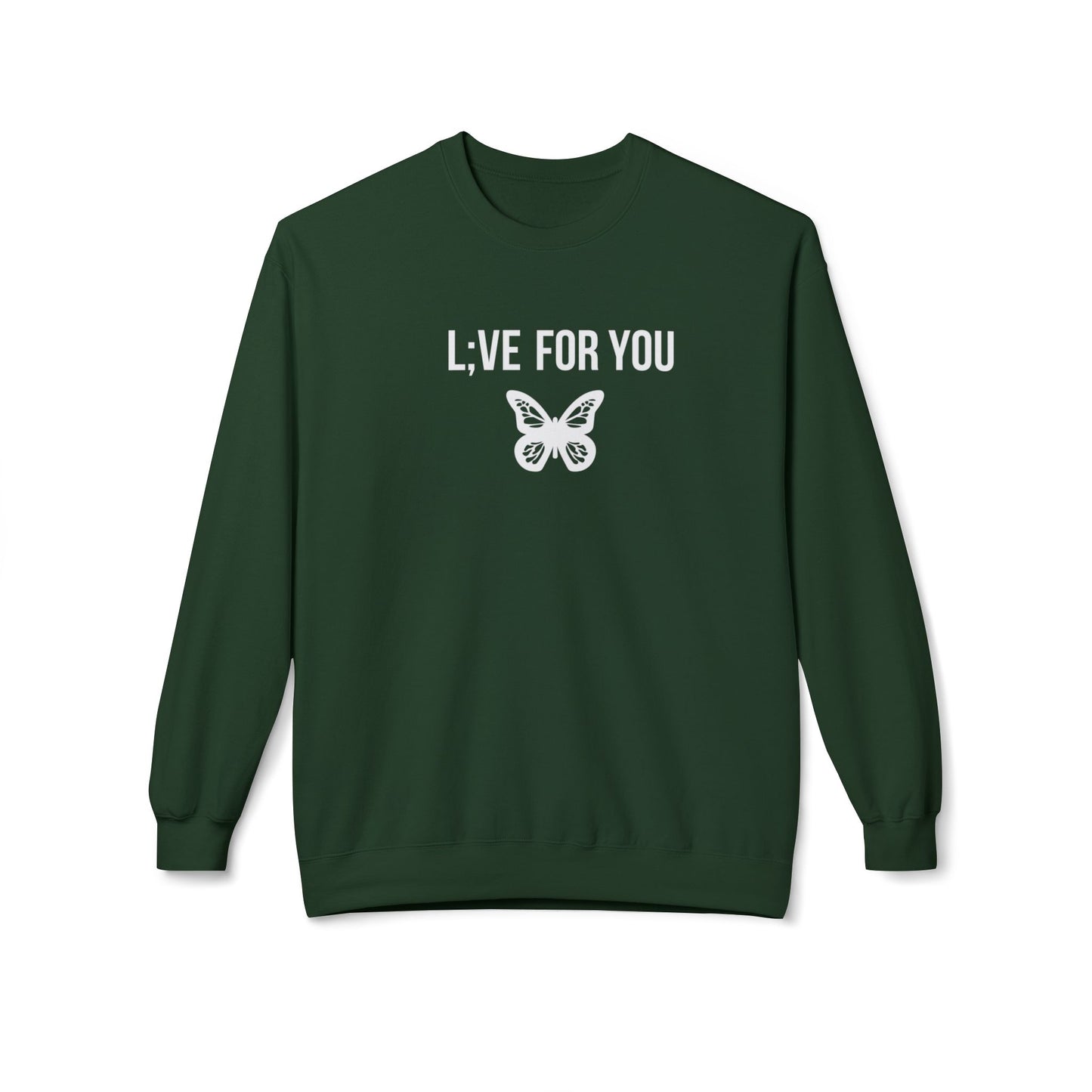 L;VE For You Butterfly Crewneck Sweatshirt