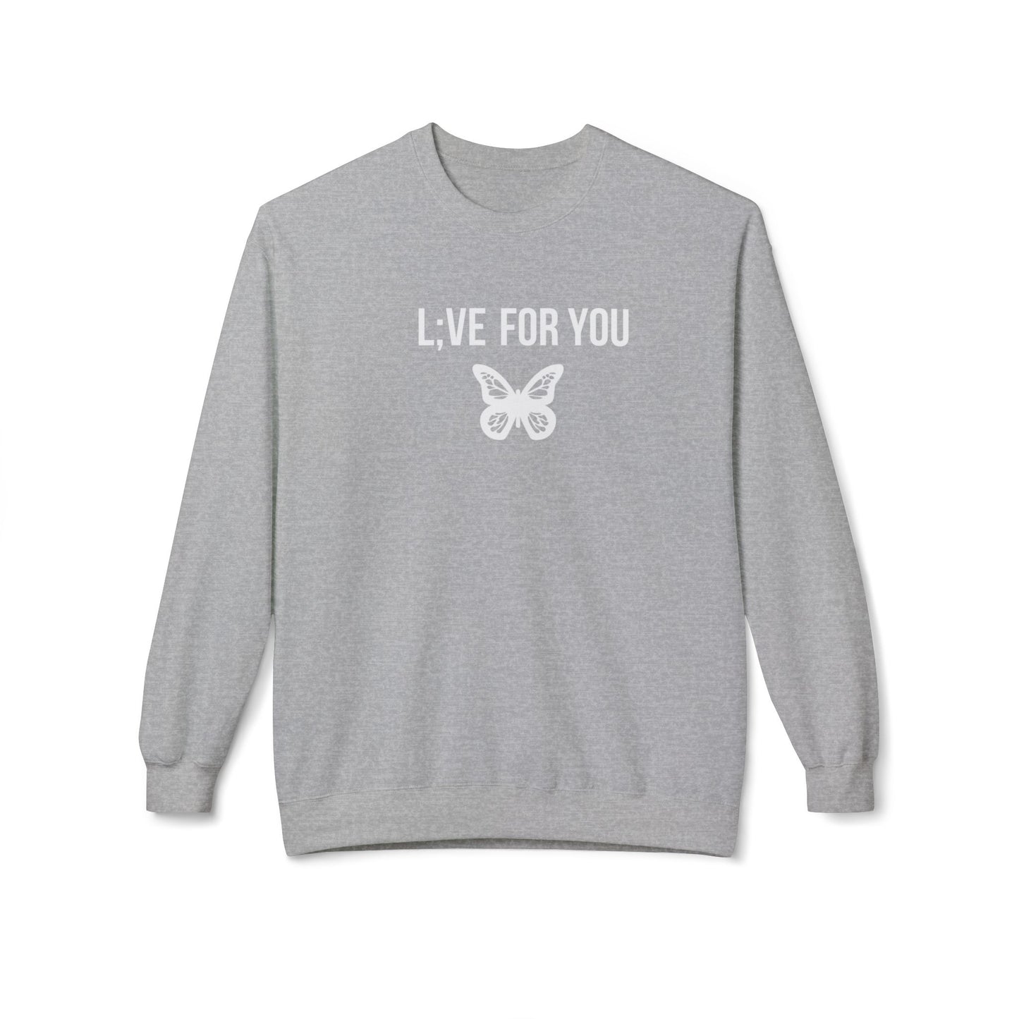 L;VE For You Butterfly Crewneck Sweatshirt