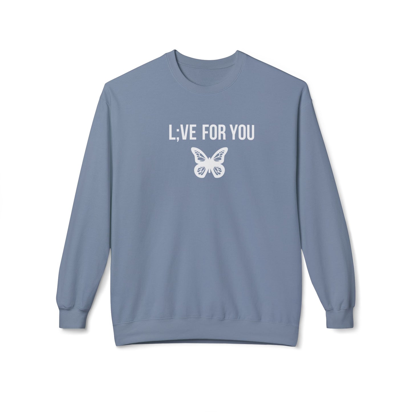 L;VE For You Butterfly Crewneck Sweatshirt
