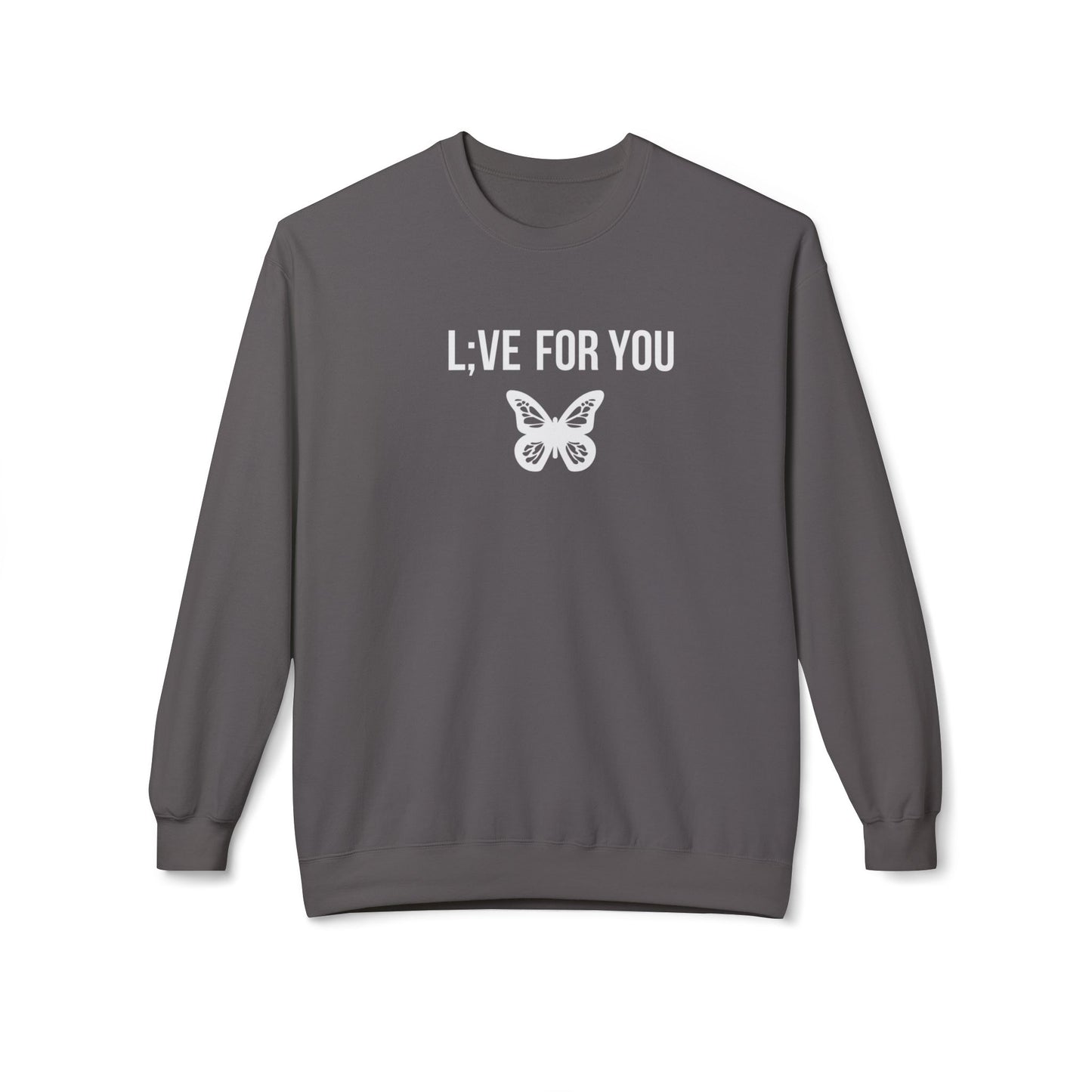 L;VE For You Butterfly Crewneck Sweatshirt