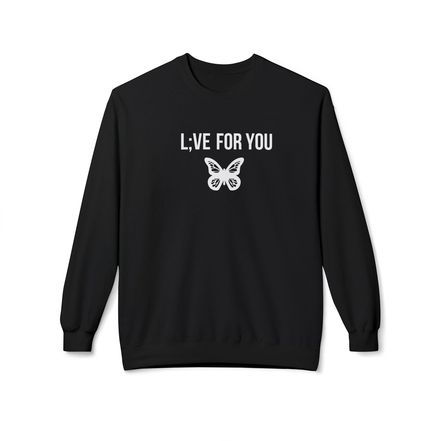 L;VE For You Butterfly Crewneck Sweatshirt