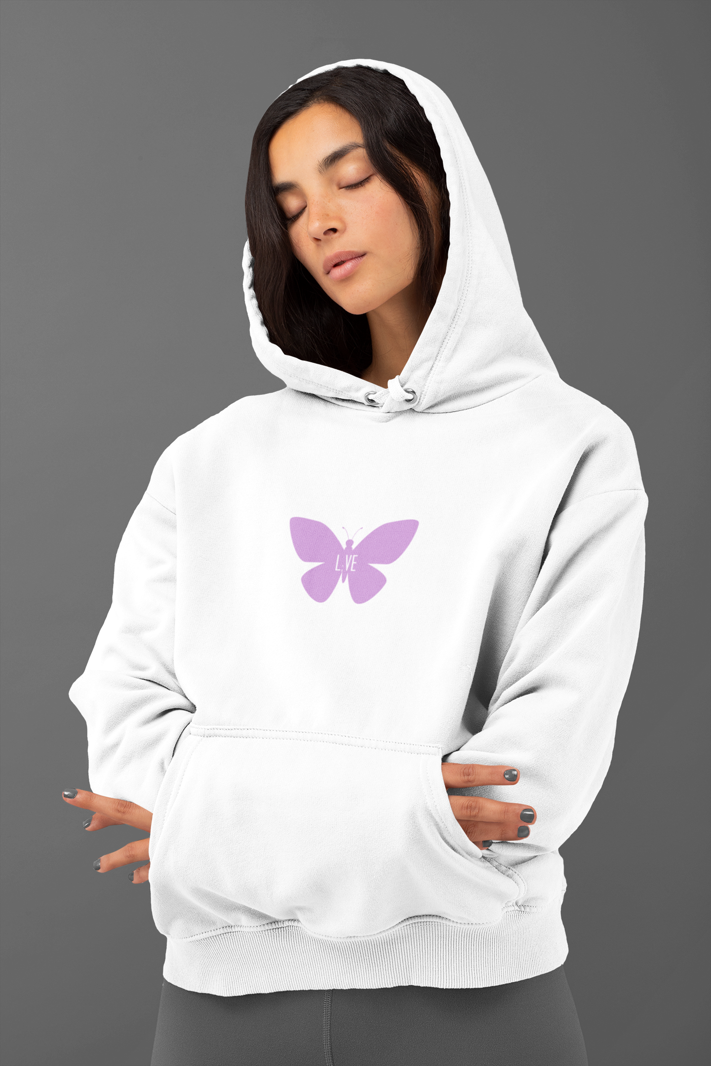 Hoodie with 2025 butterfly logo