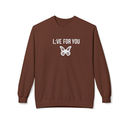 L;VE For You Butterfly Crewneck Sweatshirt