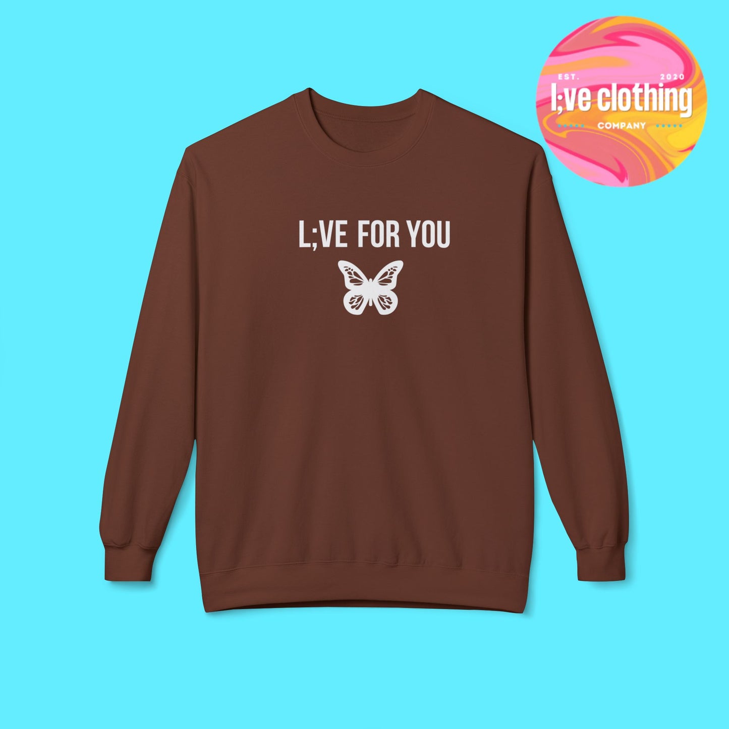L;VE For You Butterfly Crewneck Sweatshirt