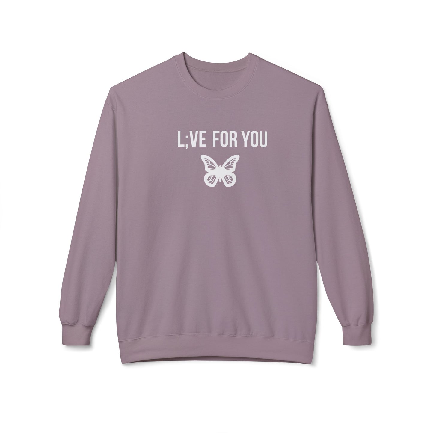 L;VE For You Butterfly Crewneck Sweatshirt
