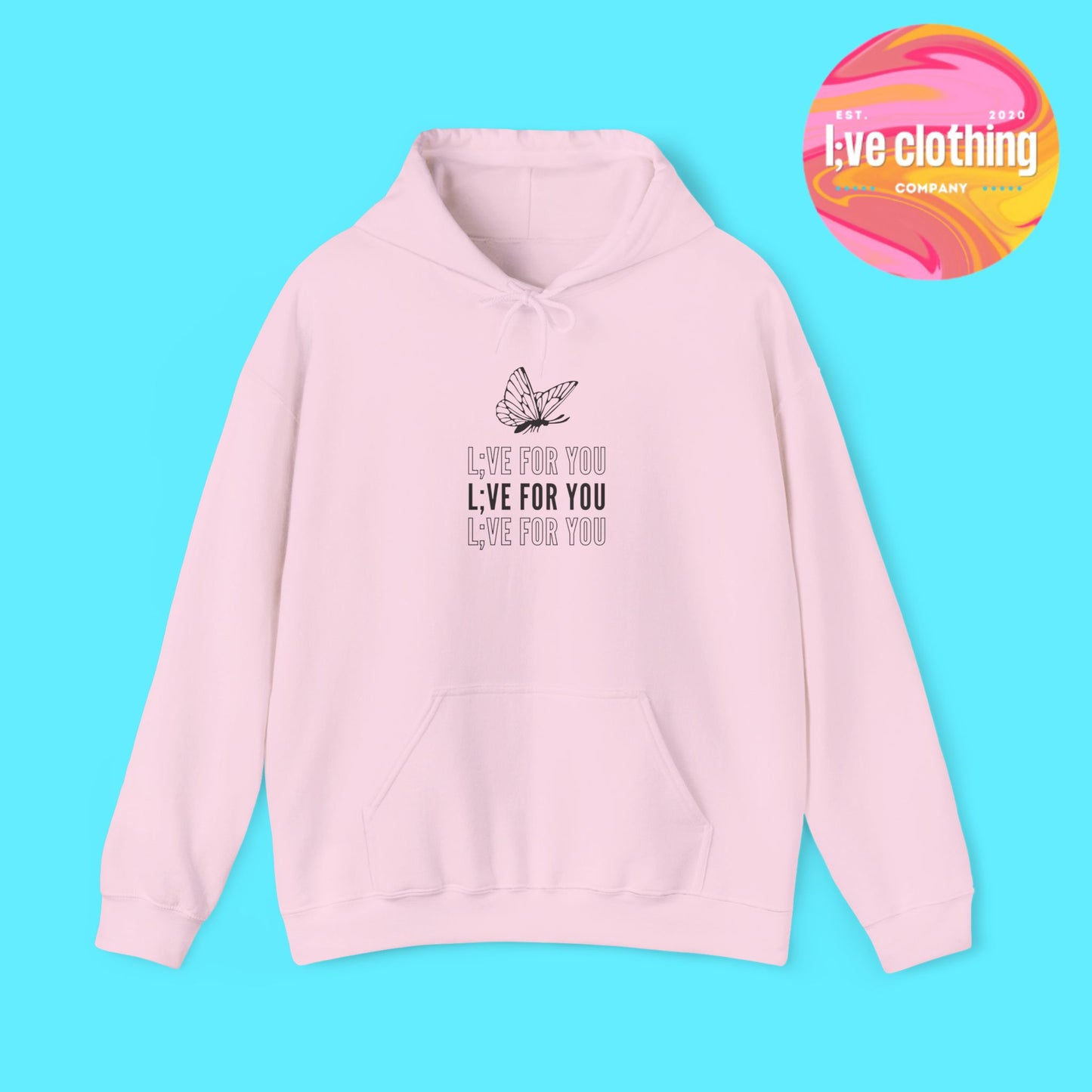 L;VE For You Butterfly Stack Hoodie