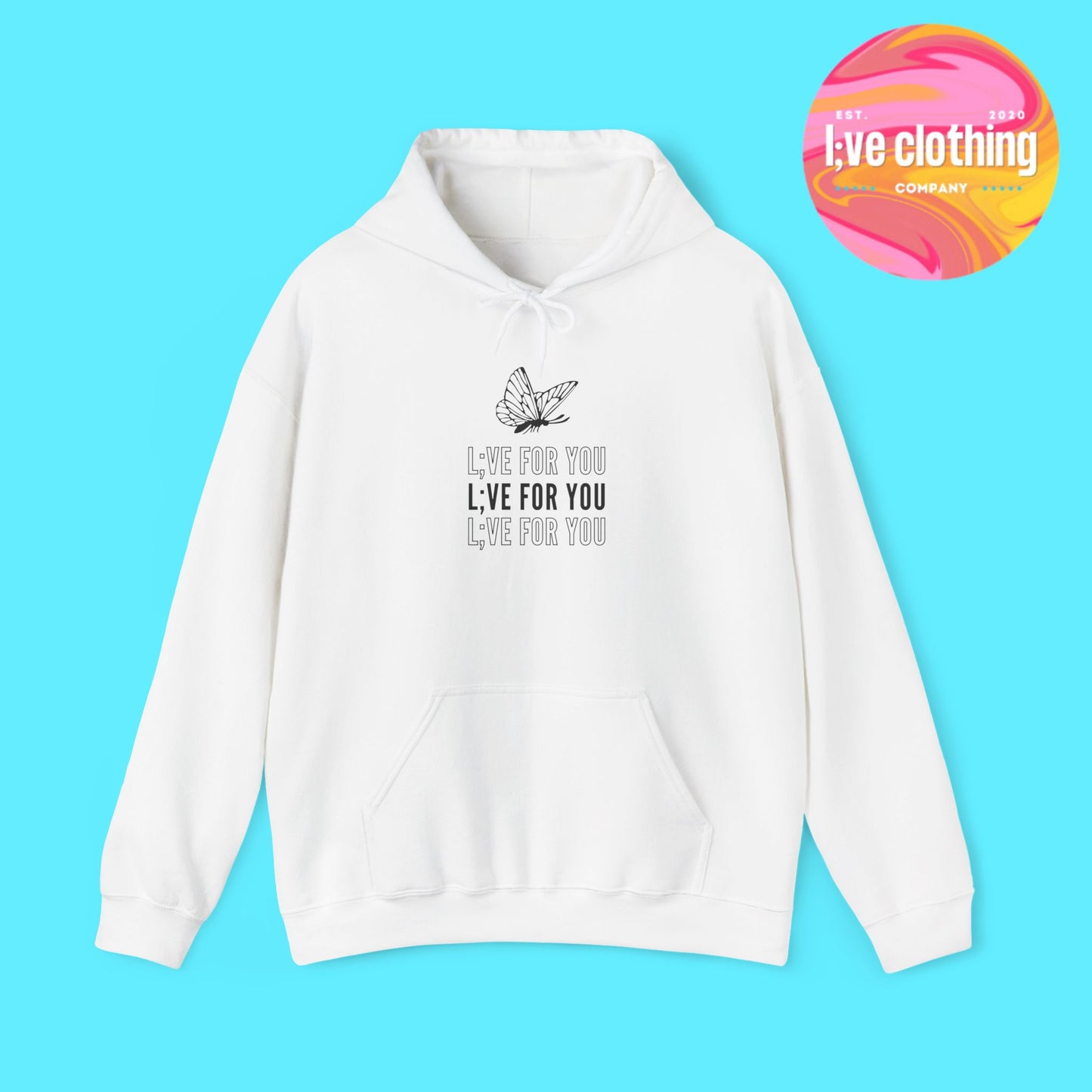 L;VE For You Butterfly Stack Hoodie