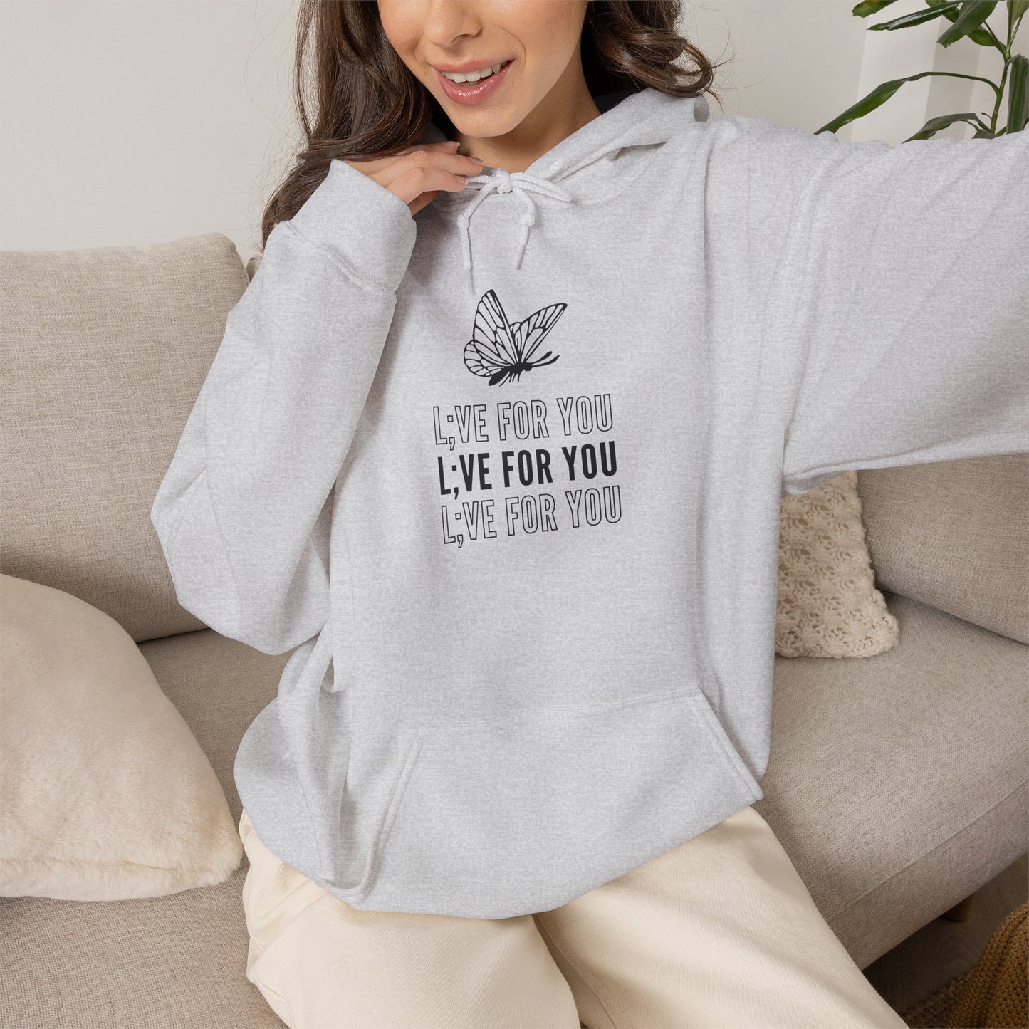L;VE For You Butterfly Stack Hoodie
