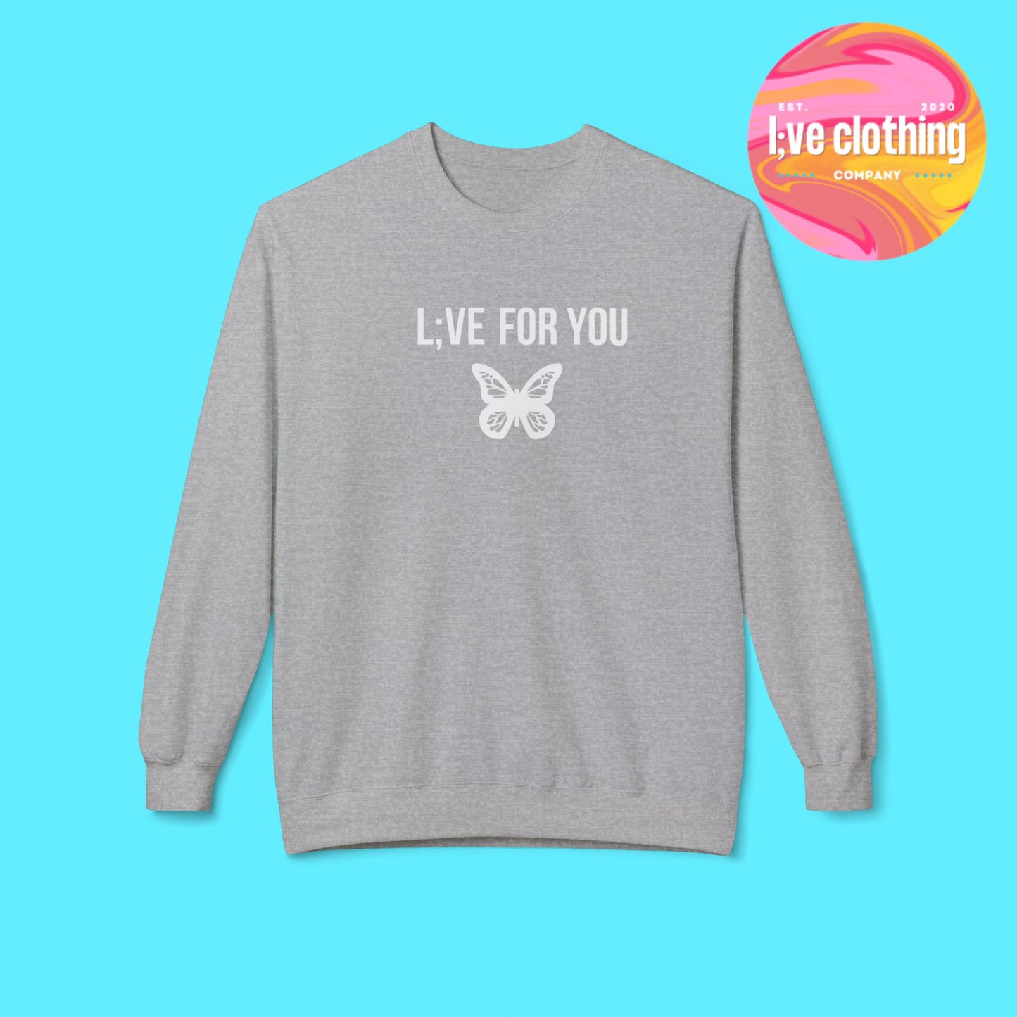 L;VE For You Butterfly Crewneck Sweatshirt