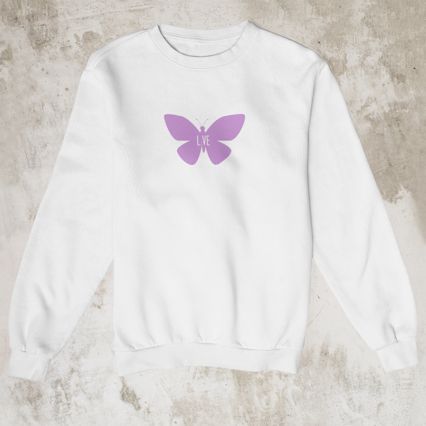 L;VE Purple Butterfly Sweatshirt