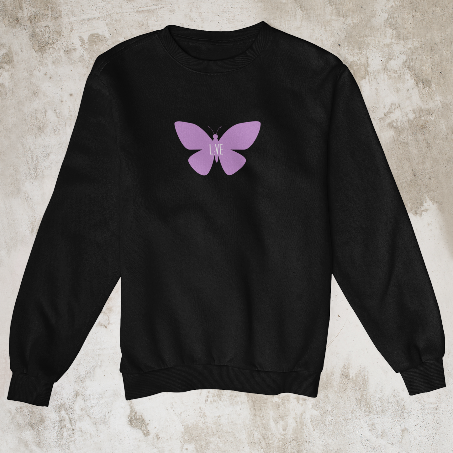 L;VE Purple Butterfly Sweatshirt