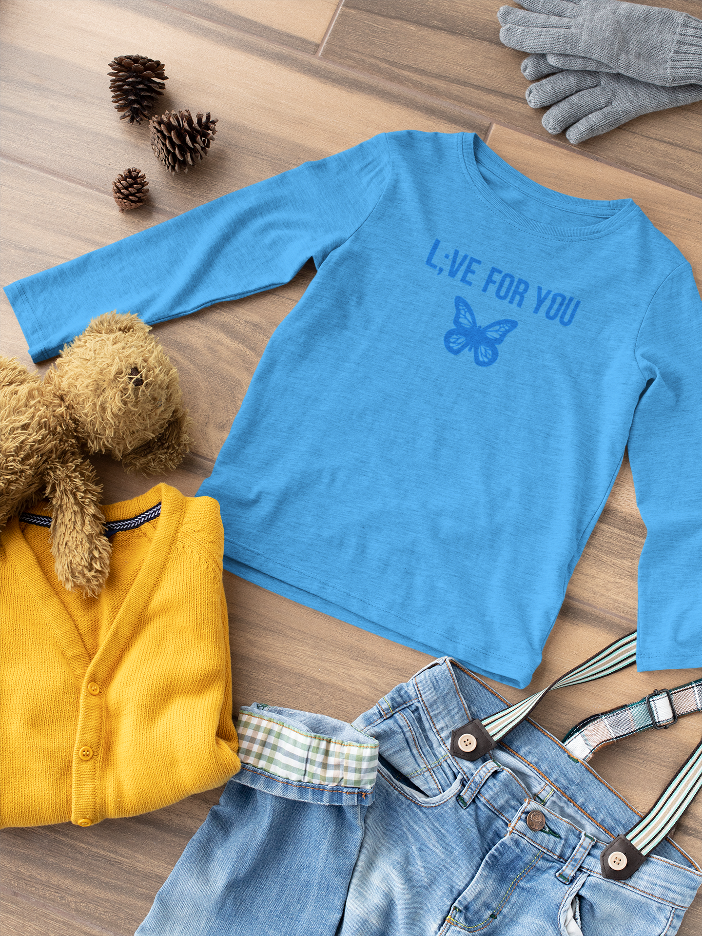 L;VE For You Butterfly Youth Long Sleeve Tee