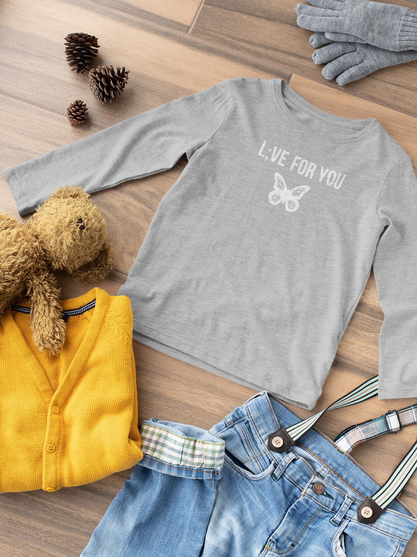 L;VE For You Butterfly Toddler Long Sleeve Tee