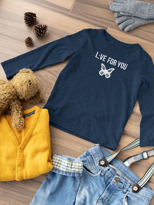 L;VE For You Butterfly Youth Long Sleeve Tee