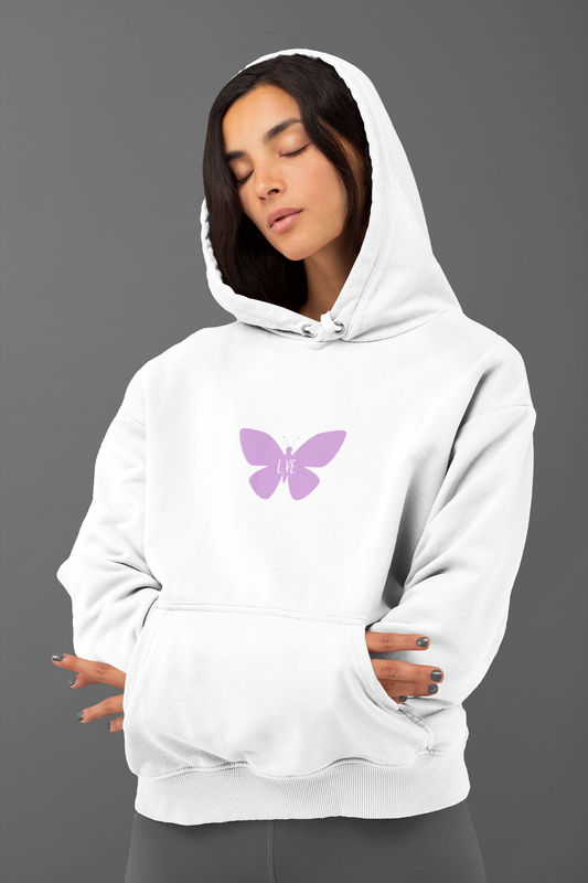 L;VE Purple Butterfly Hoodie